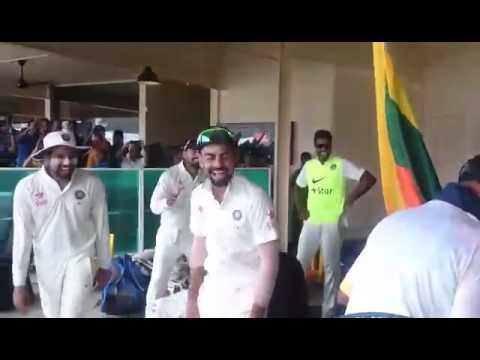 Percy entertains Kohli & Indian team, Kisses Ajinkya Rahane