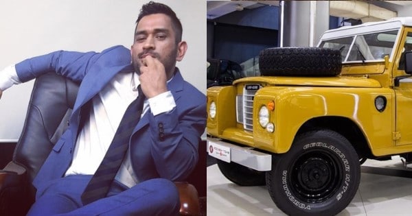 MS Dhoni with Car