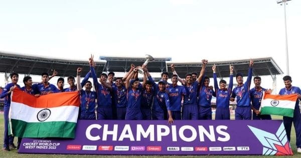 indian team under 19 world cup winning photo