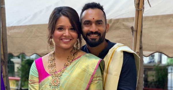 Dinesh-Kartik-And-His-Wife