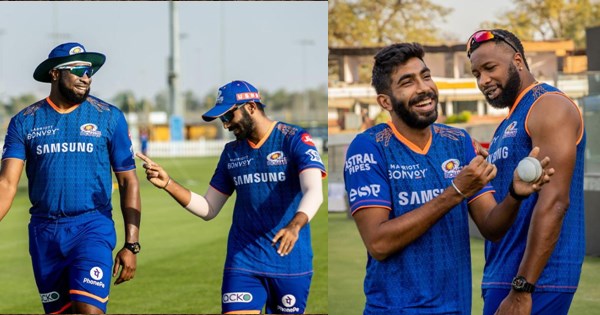 kieron Pollard and Jasprit Bumrah