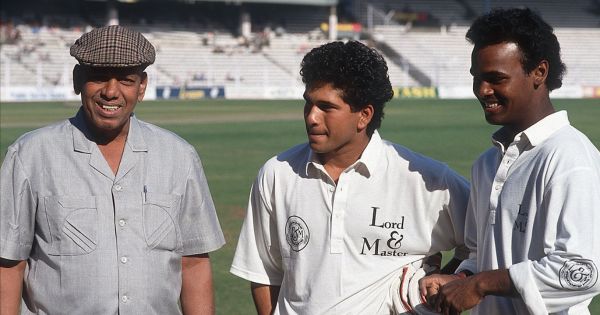 Sachin Tendulkar, Vinod Kambli and Ramakant Achrekar Sir