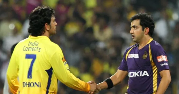 MS Dhoni Gautam Gambhir (1)