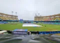 Greenfield International Stadium, Thiruvananthapuram in the rain