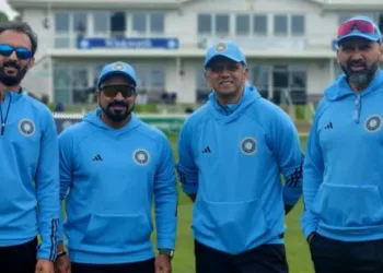 Rahul Dravid and Support Staff of Team India