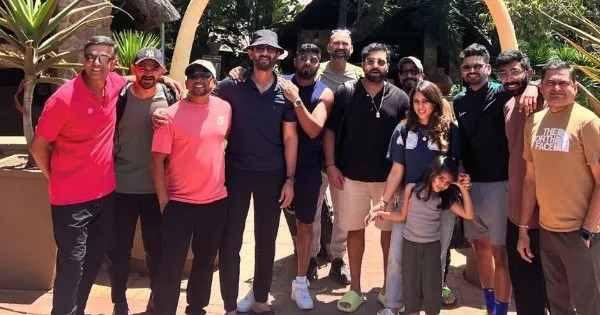 Team India enjoying the break